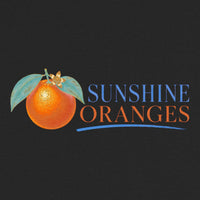 REVØRA Sunshine Oranges – Oversized Shirt in Black, Rückenprint aus der Nähe
