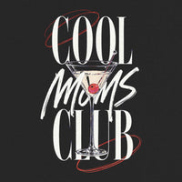 REVØRA Cool Moms Club – Oversized Shirt in Black, Rückenprint aus der Nähe