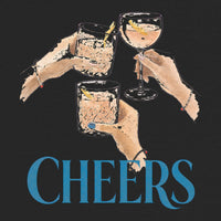 REVØRA Cheers – Oversized Shirt in Black, Rückenprint aus der Nähe