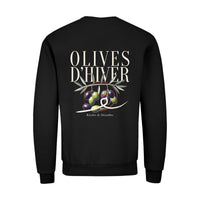 REVØRA Olives d'Hiver – Sweatshirt in Black, Rückansicht