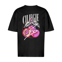 REVØRA Ciliegie – Oversized Shirt in Black, Rückansicht
