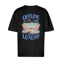 REVØRA Offline Luxury Beach Cocktail – Oversized Shirt in Black, Rückansicht