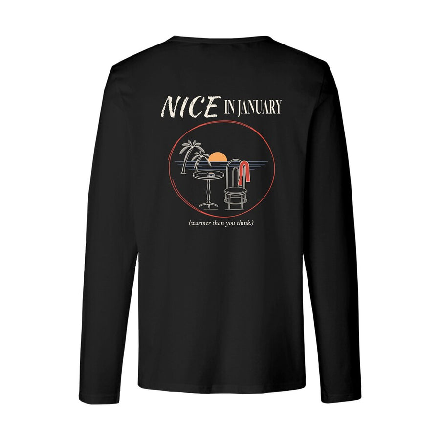 REVØRA Nice In January – Longsleeve in Black, Rückansicht