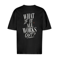 REVØRA What If It All Works Out – Oversized Shirt in Black, Rückansicht