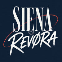 REVØRA Siena Revora – Oversized Shirt in French Navy, Rückenprint aus der Nähe