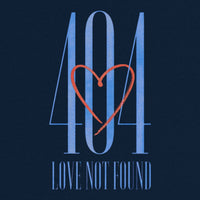 REVØRA 404 Love Not Found – Oversized Shirt in French Navy, Rückenprint aus der Nähe