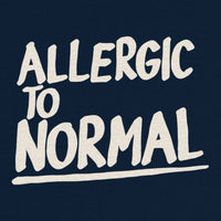 REVØRA Allergic To Normal Oversized T-Shirt – Oversized Shirt in French Navy, Rückenprint aus der Nähe