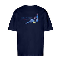 REVØRA Cork And Court – Oversized Shirt in French Navy, Rückansicht