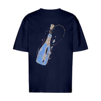 REVØRA Pop The Cork – Oversized Shirt in French Navy, Rückansicht