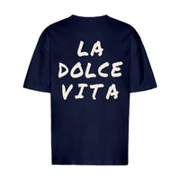REVØRA La Dolce Vita – Oversized Shirt in French Navy, Rückansicht