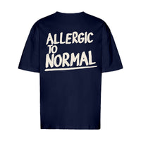 REVØRA Allergic To Normal Oversized T-Shirt – Oversized Shirt in French Navy, Rückansicht