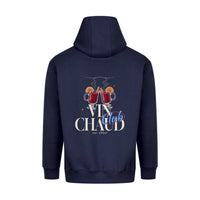 REVØRA Vin Chaud Club – Hoodie in French Navy, Rückansicht