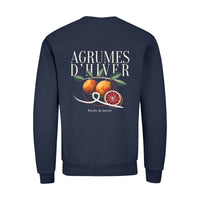 REVØRA Agrumes d'Hiver – Sweatshirt in French Navy, Rückansicht