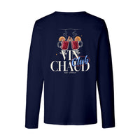 REVØRA Vin Chaud Club – Longsleeve in French Navy, Rückansicht