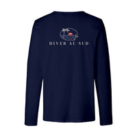 REVØRA Hiver au Sud – Longsleeve in French Navy, Rückansicht