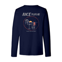 REVØRA Nice In January – Longsleeve in French Navy, Rückansicht