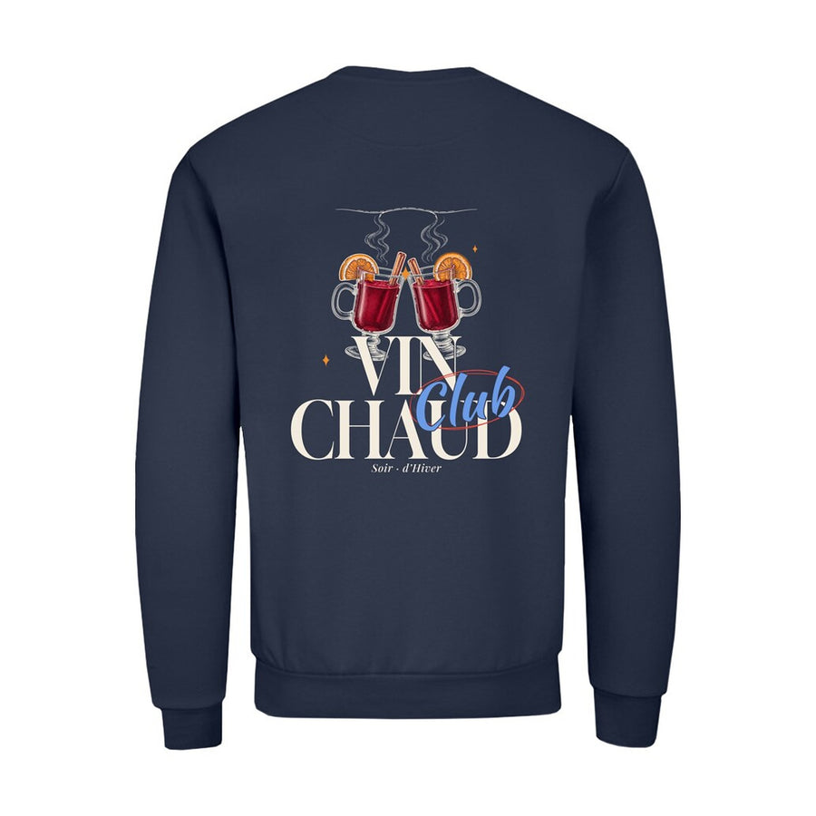 REVØRA Vin Chaud Club – Sweatshirt in French Navy, Rückansicht