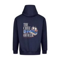 REVØRA The Chief Blanket Officer – Hoodie in French Navy, Rückansicht