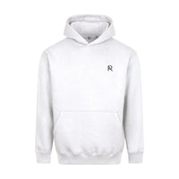 REVØRA Nice In January – Hoodie in White, Brustzeichen RØ, gedruckt