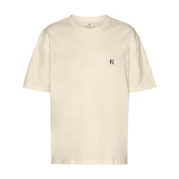 REVØRA Find The Good In Every Sea – Oversized Shirt in Natural Raw, Brustzeichen RØ, gedruckt