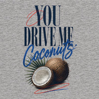 REVØRA Coconuts – Oversized Shirt in Heather Grey, Rückenprint aus der Nähe