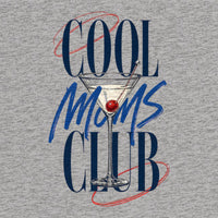 REVØRA Cool Moms Club – Oversized Shirt in Heather Grey, Rückenprint aus der Nähe