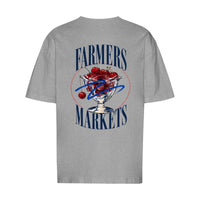 REVØRA Farmers Markets – Oversized Shirt in Heather Grey, Rückansicht