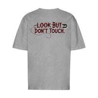 REVØRA Look But Don't Touch – Oversized Shirt in Heather Grey, Rückansicht