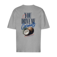 REVØRA Coconuts – Oversized Shirt in Heather Grey, Rückansicht