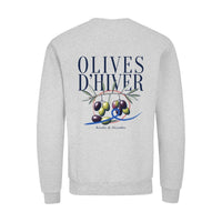 REVØRA Olives d'Hiver – Sweatshirt in Heather Grey, Rückansicht