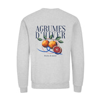 REVØRA Agrumes d'Hiver – Sweatshirt in Heather Grey, Rückansicht