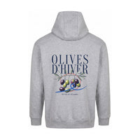 REVØRA Olives d'Hiver – Hoodie in Heather Grey, Rückansicht