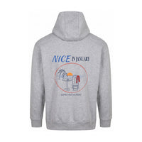 REVØRA Nice In January – Hoodie in Heather Grey, Rückansicht