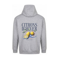 REVØRA Citrons d'Hiver – Hoodie in Heather Grey, Rückansicht
