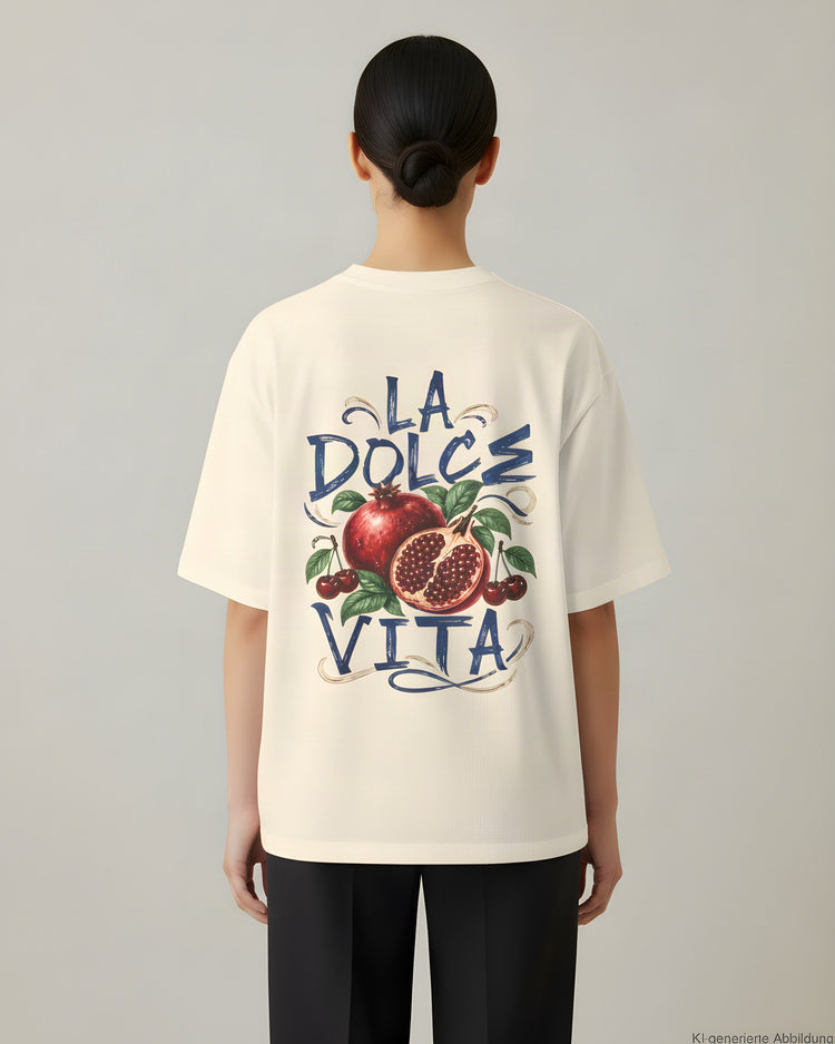 La Dolce Vita Pomegranate Oversized T-Shirt