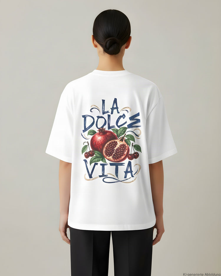 La Dolce Vita Pomegranate Oversized T-Shirt