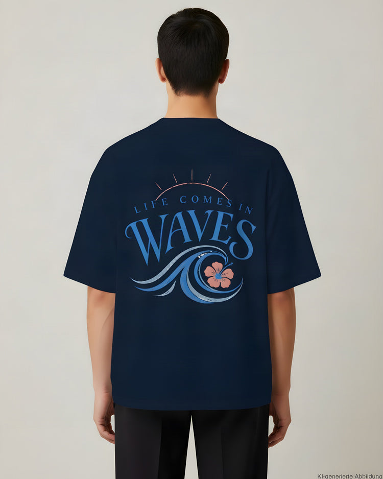 Life Comes In Waves Oversized T-Shirt
