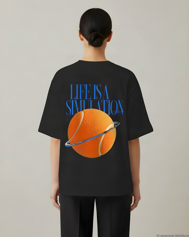 Life Is A Simulation Oversized T-Shirt