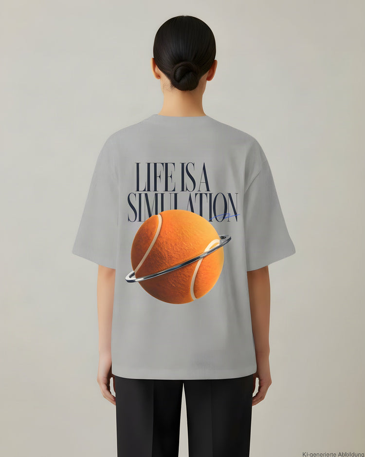 Life Is A Simulation Oversized T-Shirt