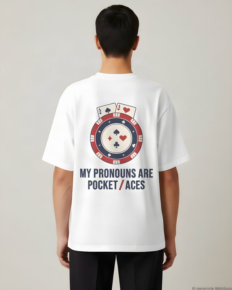 My Pronouns Are Pocket Aces Oversized T-Shirt