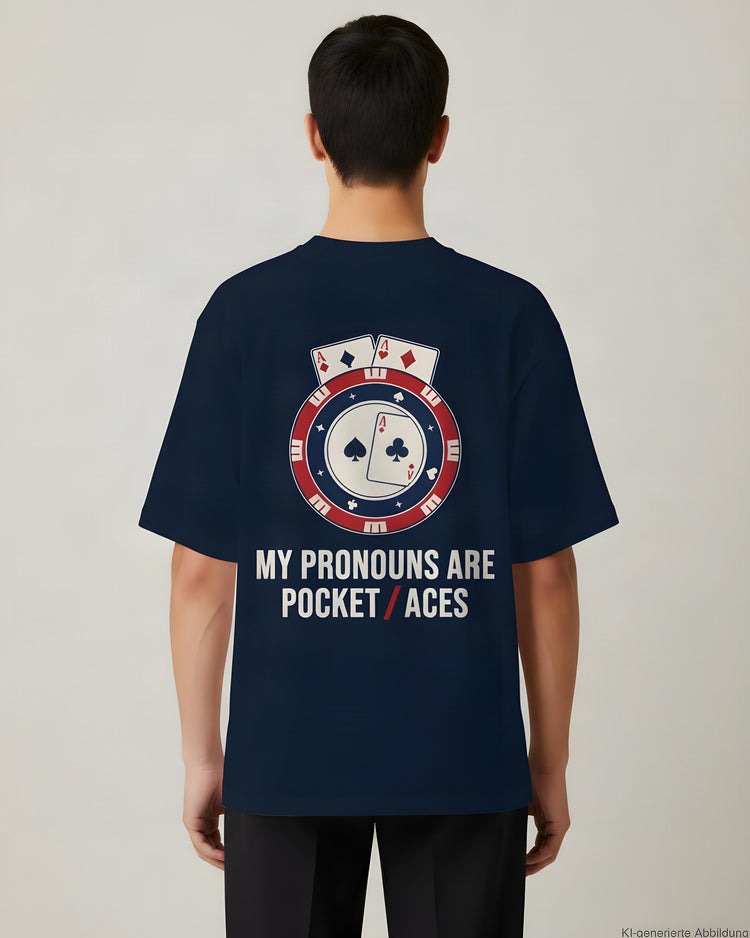 My Pronouns Are Pocket Aces Oversized T-Shirt