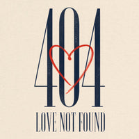 REVØRA 404 Love Not Found – Oversized Shirt in Natural Raw, Rückenprint aus der Nähe