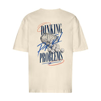 REVØRA Dinking Problems – Oversized Shirt in Natural Raw, Rückansicht