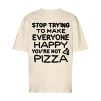 REVØRA Stop Trying To Make Everyone Happy Oversized T-Shirt – Oversized Shirt in Natural Raw, Rückansicht