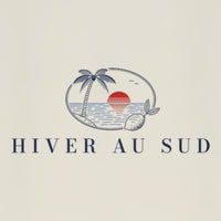 REVØRA Hiver au Sud – Zip-Hoodie in Off White, Rückenprint aus der Nähe
