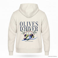 REVØRA Olives d'Hiver – Zip-Hoodie in Off White, Rückansicht