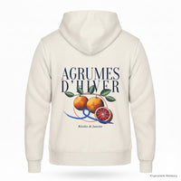 REVØRA Agrumes d'Hiver – Zip-Hoodie in Off White, Rückansicht