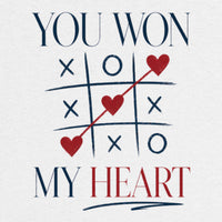 REVØRA You Won My Heart – Oversized Shirt in White, Rückenprint aus der Nähe