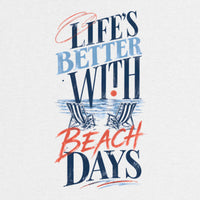 REVØRA Beach Days – Oversized Shirt in White, Rückenprint aus der Nähe