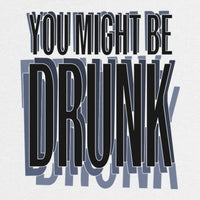 REVØRA You Might Be Drunk Oversized T-Shirt – Oversized Shirt in White, Rückenprint aus der Nähe